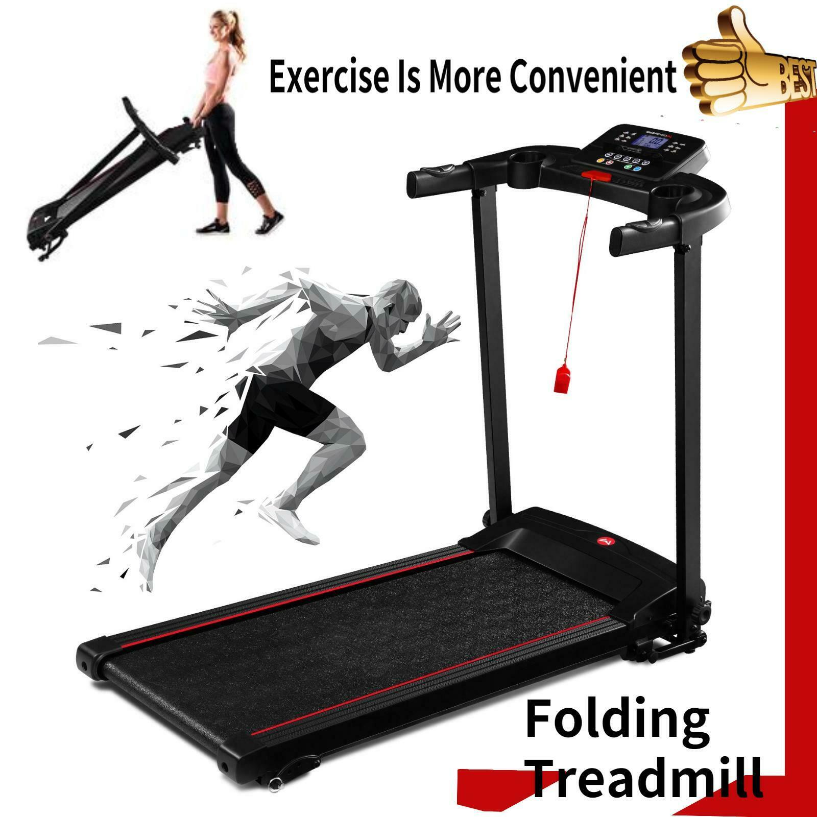 Folding Treadmill 2.0 Hp Electric Motorized Running Fitness Machine Home Office