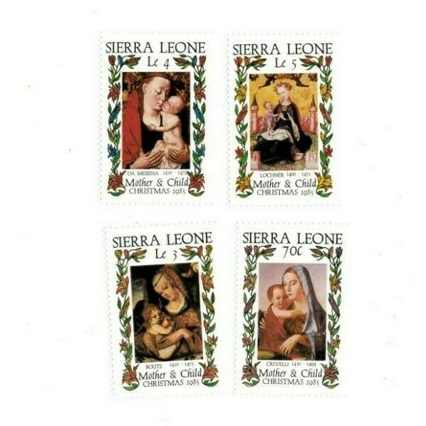 Vintage Classics - Sierra Leone - 724-7 - Christmas 1985 - Set Of 4 - Mnh